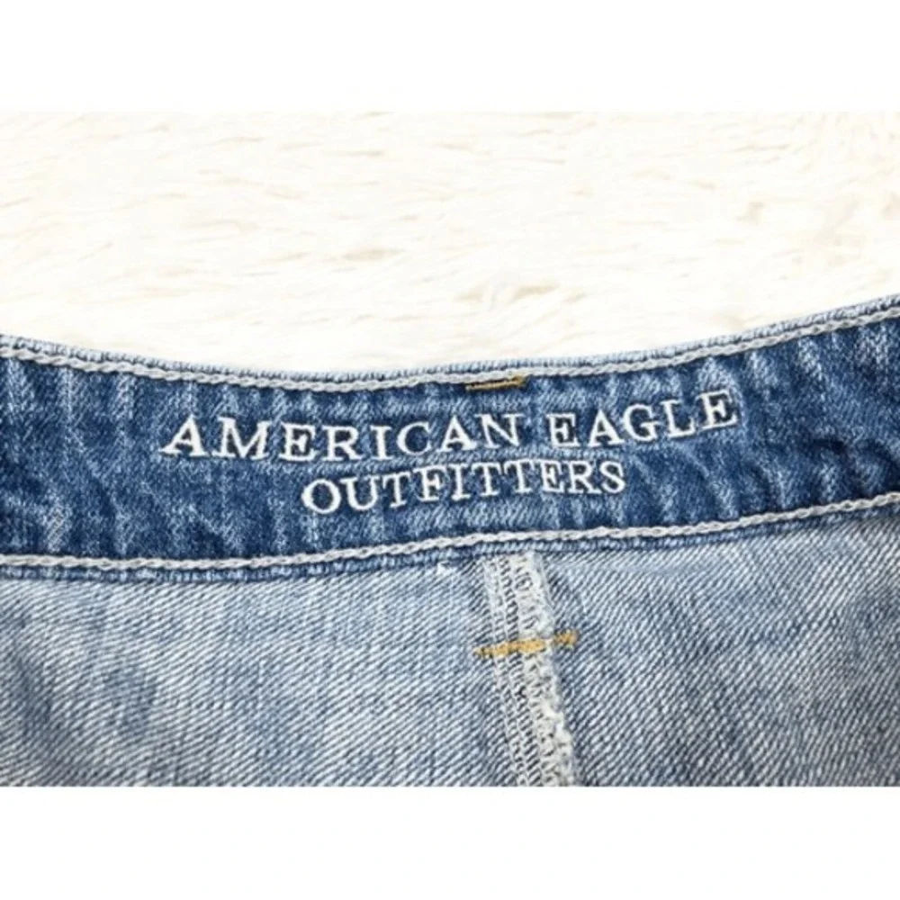 American Eagle High‎ Rise Festival Cutoff Jean Shorts Painted Design Size 6